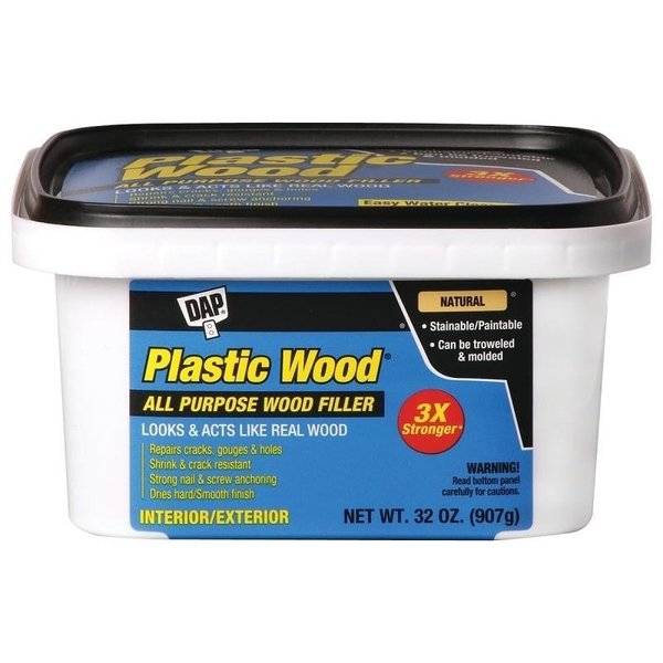 Dap Plastic Wood 00 Wood Filler, Paste, Musty, Natural, 32 oz 525